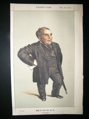 Vanity Fair Print: 1871 John Pender, Caricature