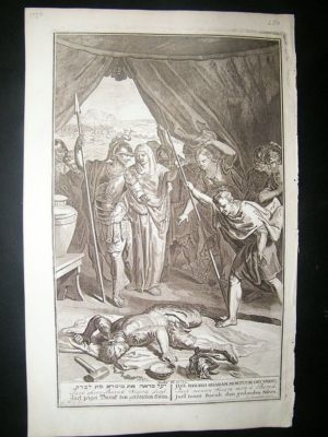 Religious 1720 Jael Shons Barak Sisera Dead, Elzevier