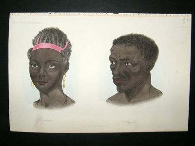 Africa Angola, Benguela:1842 Hand Col Print. Prichard.
