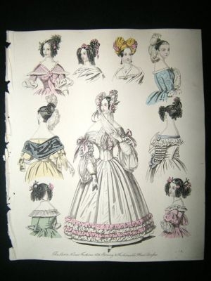Fashion 1836 Evening & Head Dresses Hand Col #24