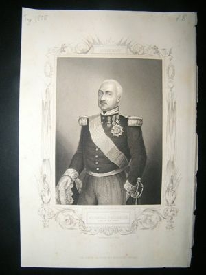 Military Portarit:1858 Marshal Pelissier Duke Of Malakh