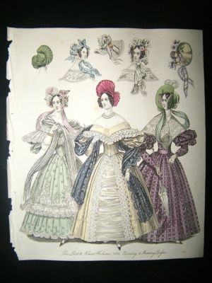Fashion 1836 Evening & Morning Dress Hand Col #30