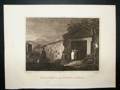 Israel: 1807 copper plate, Sepulchres