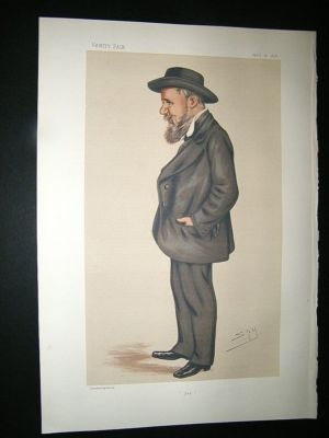 Vanity Fair Print: 1878 Joseph Cowen, Spy Cartoon