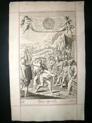 Religious 1690 Agag Spared, Folio Print, Kip & Blome
