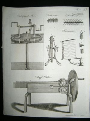 Machines, Chaff Cutter, Chronometer: 1790 Print