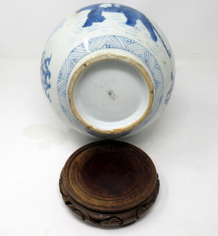 Antique Antique Asian Chinese Porcelain Blue White Gourd Vase Tongzhi Period 1856-1875