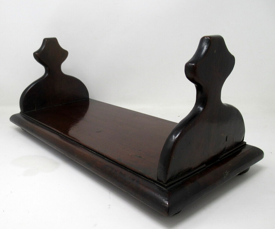 Antique Antique Vintage Victorian Irish Mahogany Book Trough Bookcase Holder 19thCentury