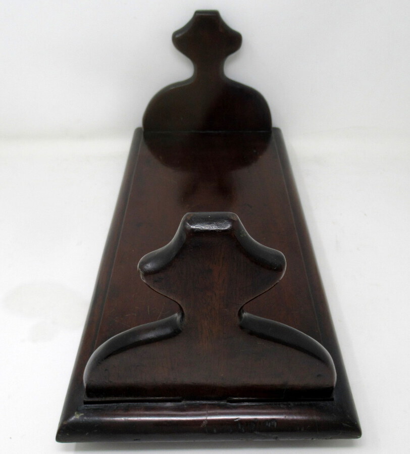 Antique Antique Vintage Victorian Irish Mahogany Book Trough Bookcase Holder 19thCentury