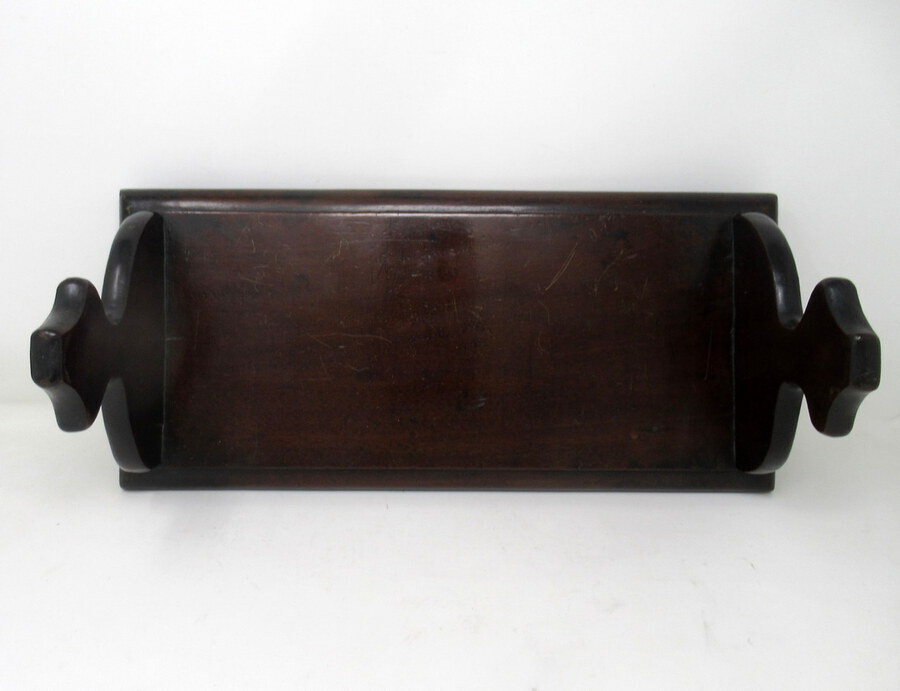 Antique Antique Vintage Victorian Irish Mahogany Book Trough Bookcase Holder 19thCentury