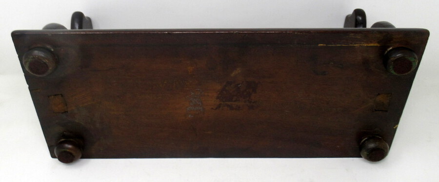 Antique Antique Vintage Victorian Irish Mahogany Book Trough Bookcase Holder 19thCentury