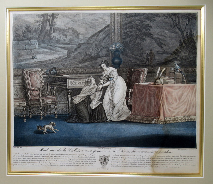 Antique Antique French Hand Coloured Engraving Painting after Horace Vernet 1789-1863 