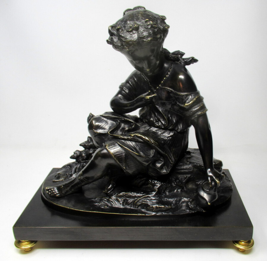 Antique Grand Tour Classical Bronze Figure Infant Bacchus attrib. Egisto Rossi 19th Century