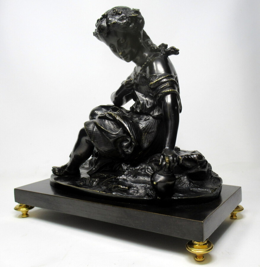 Antique Grand Tour Classical Bronze Figure Infant Bacchus attrib. Egisto Rossi 19th Century