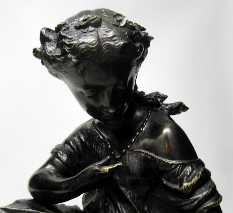 Antique Grand Tour Classical Bronze Figure Infant Bacchus attrib. Egisto Rossi 19th Century
