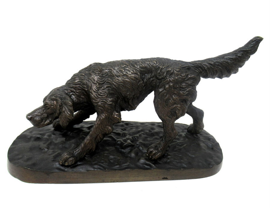 Antique Antique Grand Tour Bronze Animal Sculpture Dog Figure attrib Pierre-Jules Mene