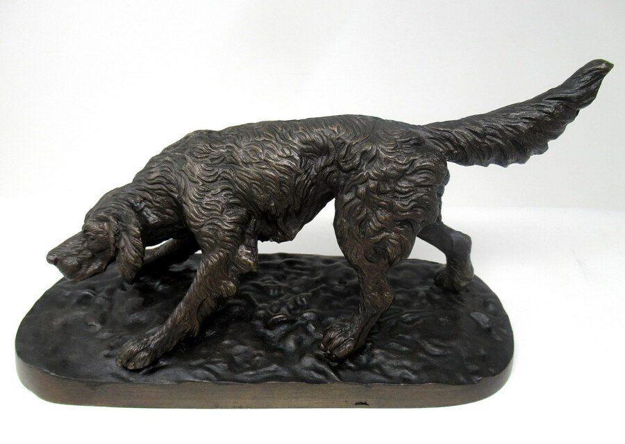 Antique Antique Grand Tour Bronze Animal Sculpture Dog Figure attrib Pierre-Jules Mene