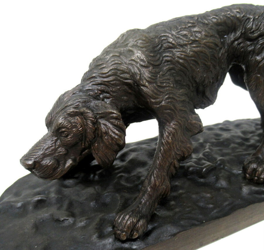 Antique Antique Grand Tour Bronze Animal Sculpture Dog Figure attrib Pierre-Jules Mene