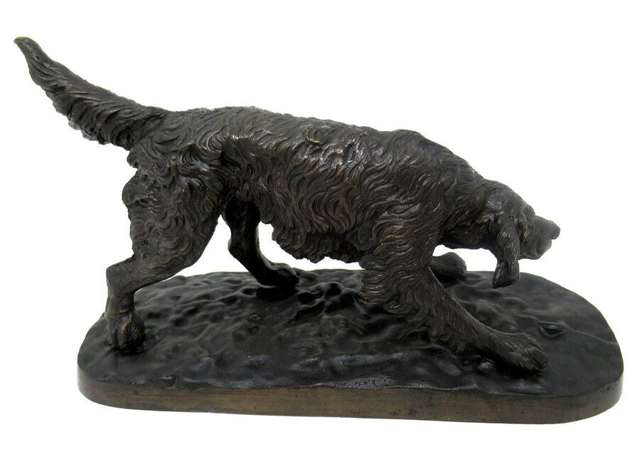 Antique Antique Grand Tour Bronze Animal Sculpture Dog Figure attrib Pierre-Jules Mene