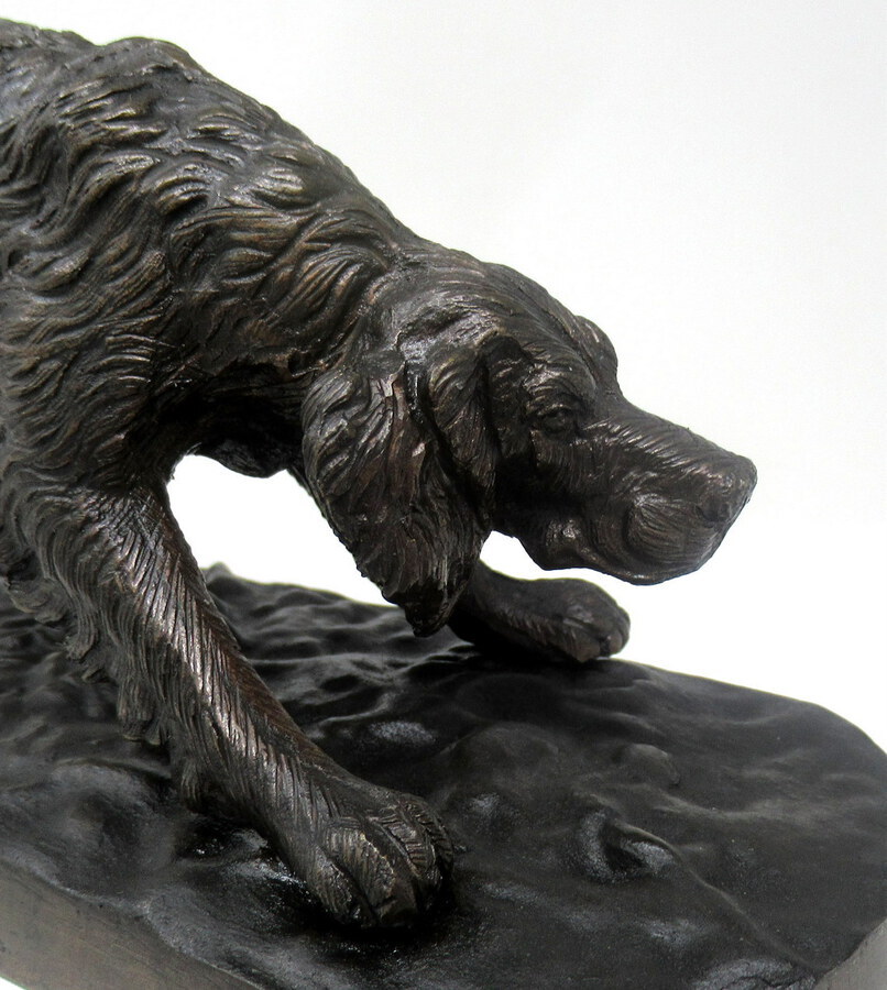 Antique Antique Grand Tour Bronze Animal Sculpture Dog Figure attrib Pierre-Jules Mene