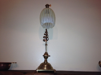 Antique W.A.S.Benson 'Spring' table lamp Arts and Crafts