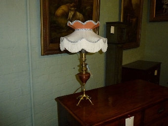 Antique WAS Benson Oil lamp