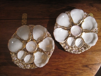 Sevres Shellfish plates, a pair