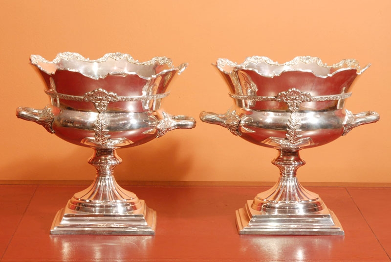 Fabulous Pair of Sheffield Silver Plated Wine Coolers