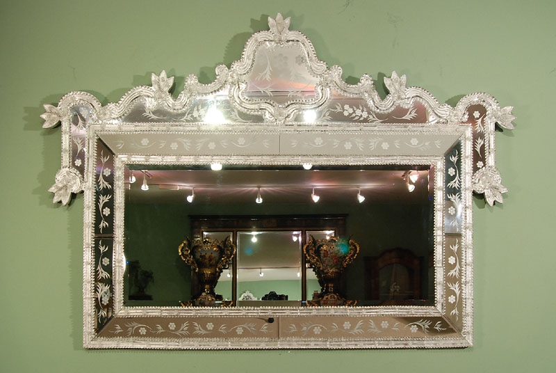 Wonderful Large Venetian Overmantle Mirror
