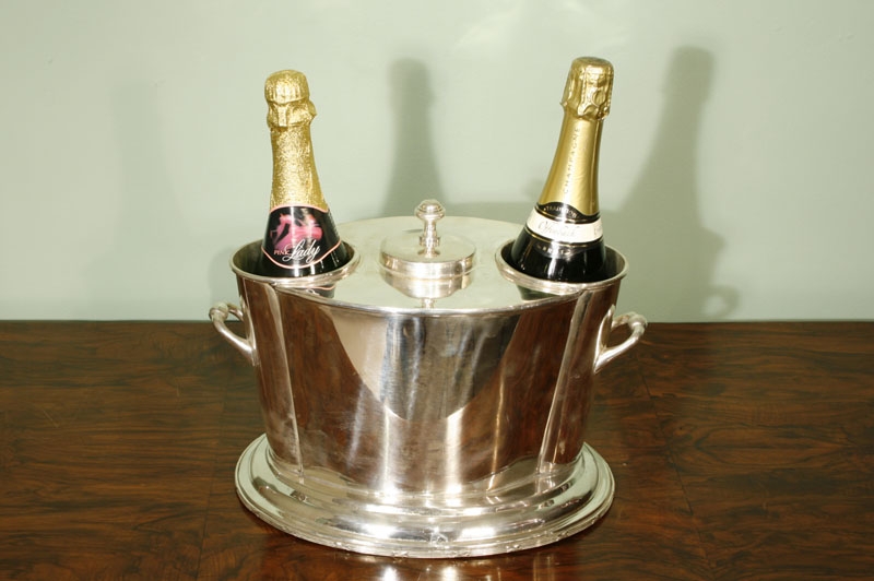 Stunning Silver Plated Bottle Wine Cooler Ice Bucket