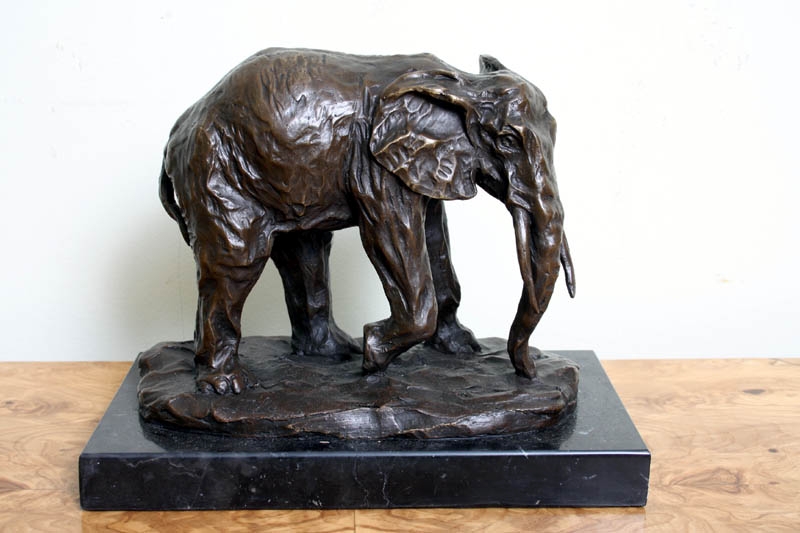 Stunning and Lifelike Bronze Elephant Sculpture Milo