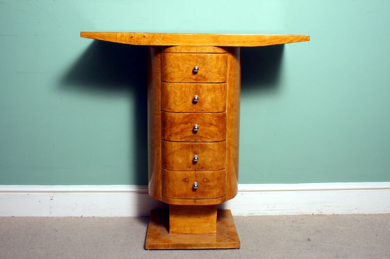 Stunning Birdseye Maple Deco Style Console Table