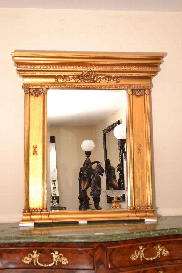 Stunning and Decorative Large Italian Gilded Mirror
