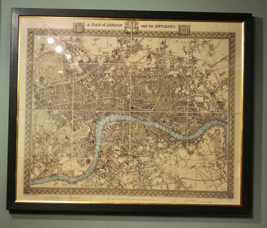 Folding Map of London & it's Environs Jan 1st 1840