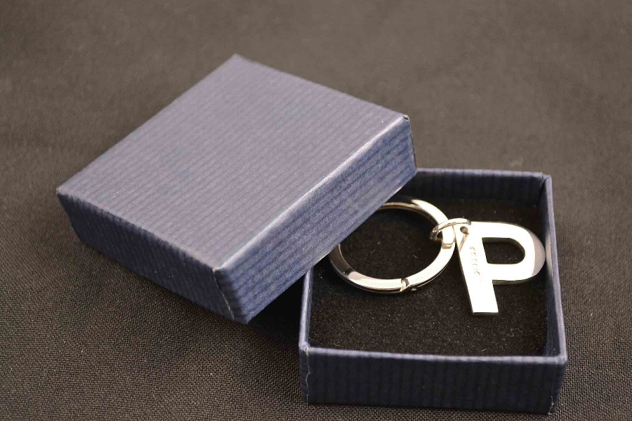 Beautiful Sterling Silver Key Ring Letter P Gift Idea