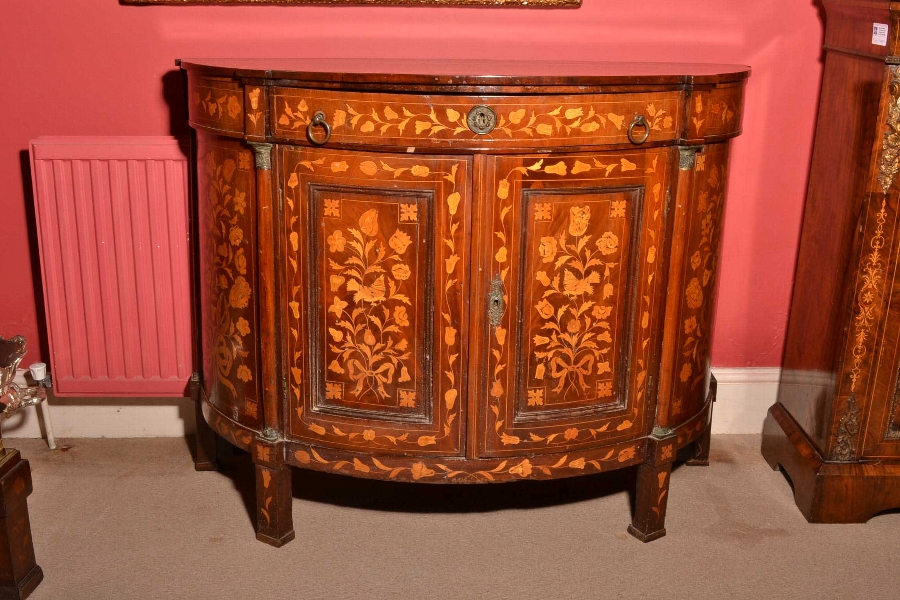 Antique Dutch Marquetry Credenza Sideboard C1800