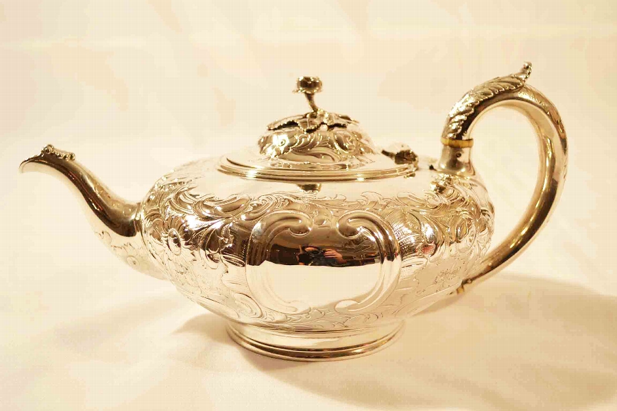 Antique Victorian Silver Teapot 1852