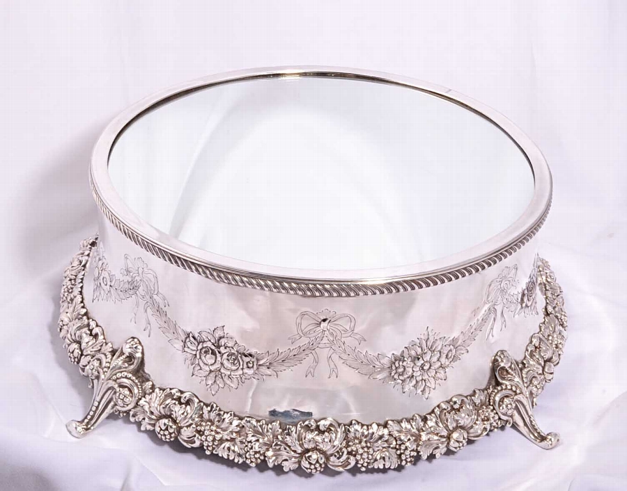 Antique English Silver Plated Cake Stand C1860