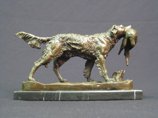 Stunning Bronze Sculpture Dog on the Hunt