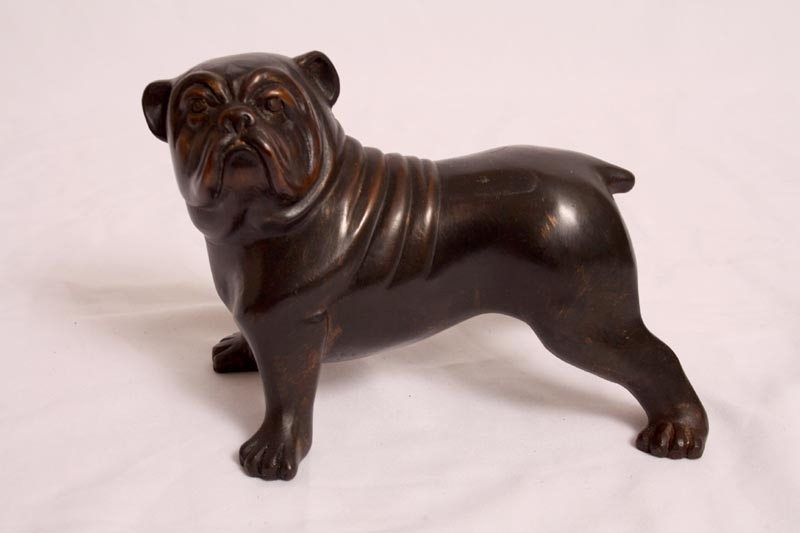 Charming Bronze Sculpture of a Distinguished Bulldog