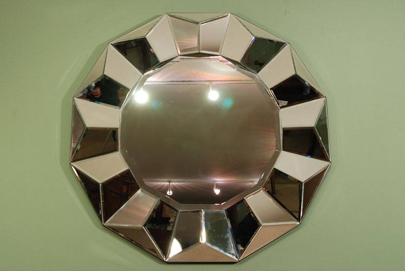 Wonderful Circular Art Deco Style Mirror