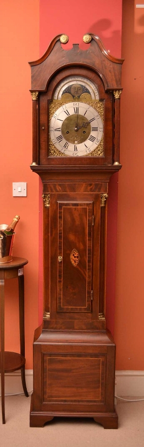 Antique Grandfather Clock R Woollan Glastonbury C1800