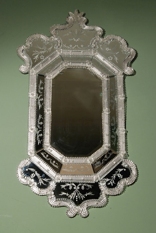 Beautiful Large Venetian Overmantle Mirror