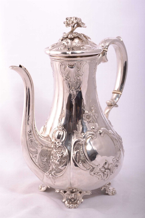 Antique Victorian Silver Coffeepot 1845