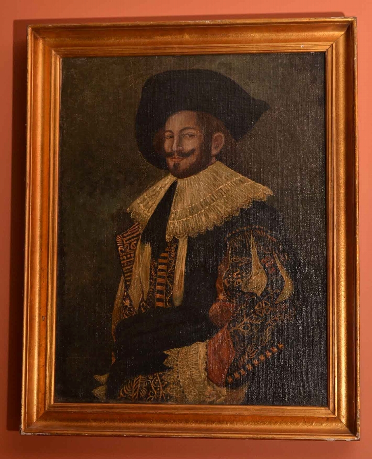 Antique Oil Painting Cavalier by follower of Frans Hals
