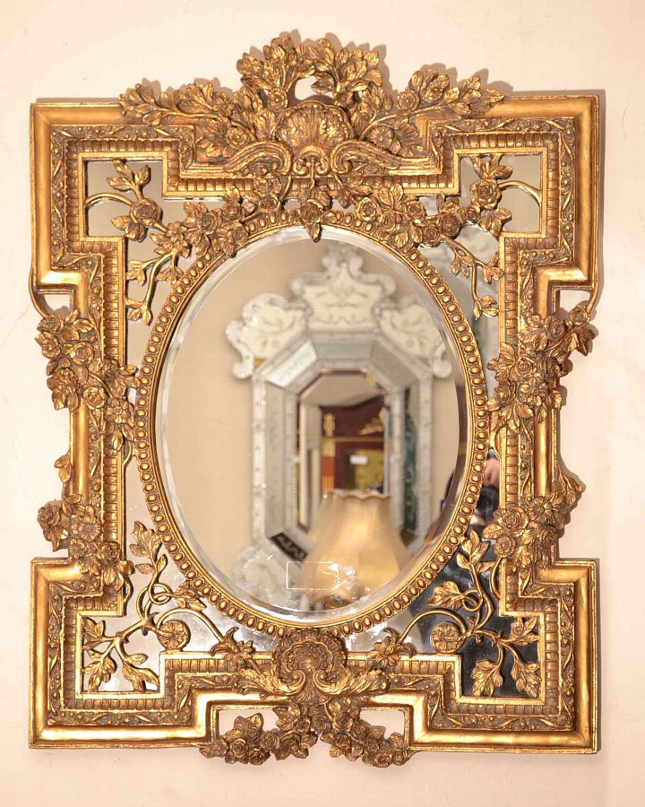 Fantastic Large Ornate Italian Gilded Mirror
