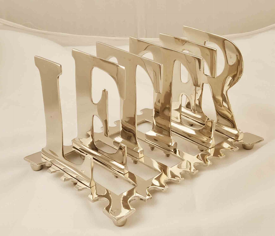 Beautiful and Unusual Silver Plated Letter Rack