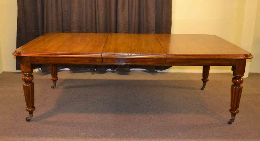 Antique Victorian Dining Table c.1860 8 ft Mahogany
