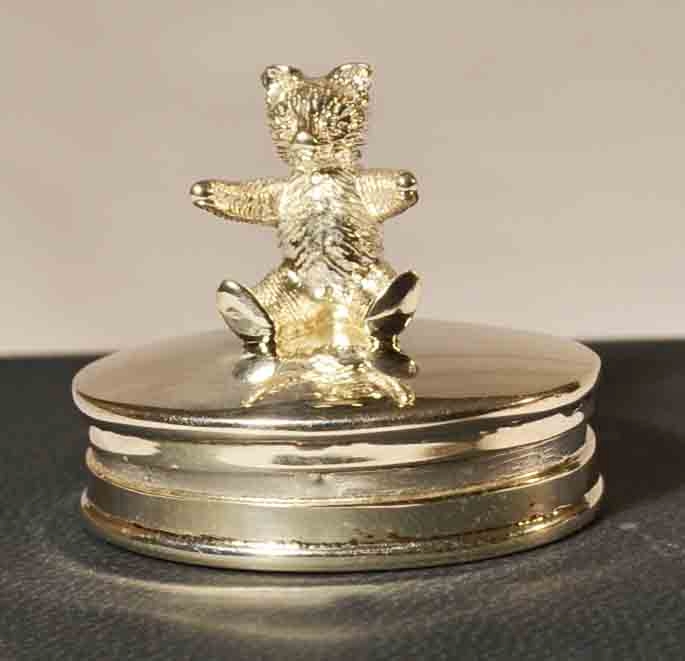Charming Sterling Silver Teddy Toothbox Lovely Gift