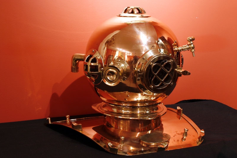 Replica US Navy Copper & Brass Mark V Diving Helmet